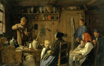 The Quack I, 1879, oil on canvas, 80.6 x 124.5 cm, signed and dated lower left: Anker 1879, Albert