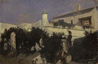 Villa in Medina-Sidonia (Andalusia), 1860 (3 Sept.), oil on paper, mounted on cardboard, 31 x 47.5