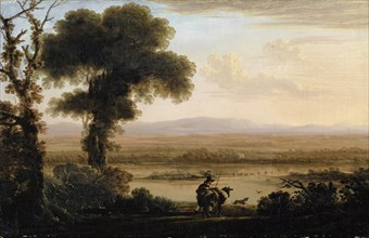 Southern River Landscape, 1645/46, oil on canvas, 63 x 96 cm, not specified, Herman van Swanevelt,