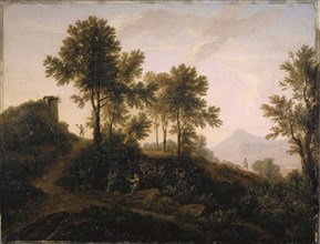 Italian Landscape, oil on canvas, 38.5 x 50 cm, not specified, Jakob Christoph Miville, Basel