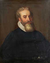 Portrait of a black-robed bearded gentleman, oil on canvas, 77.5 x 62 cm, unmarked, Schweizerischer