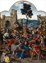 The Carrying of the Cross, c. 1530, oil on oak, 107.3 x 80 cm, unsigned, Pieter Coecke van Aelst d.