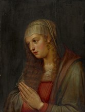 Mary in Worship, c. 1600, oil on panel, 66 x 49.5 cm, unsigned, Französischer Meister, 16. Jh.,
