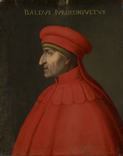 Portrait of Baldo degli Ubaldi, oil on canvas, 76.5 x 63 cm, unmarked., Above: BALDVS