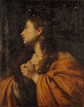 Pending Magdalena, oil on canvas, 91.5 x 73 cm, unmarked, Italienischer Meister, 18. Jh., (?)