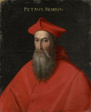 Portrait of Pietro Bembo, oil on canvas, 77.5 x 63 cm, unmarked., Above: PETRVS BEMBVS -,
