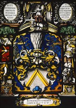 Blazon of the Bonifacius Amerbach, 1560, stained glass, 42 x 30.5 cm |, 31 x 42.5 x 2 cm, unsigned,