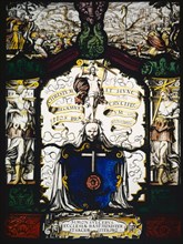 Coat of Arms of the Basel Theology Professor Simon Sulzer, 1560, stained glass, 42.5 x 31.5 cm |,