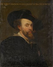 Self-portrait, oil on canvas, 77 x 61.5 cm, unmarked., Labeled above: PETRVS., RVBENVS, ., BELGA,