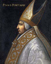 Portrait of Pope Pius II (Enea Silvio Piccolomini), oil on canvas, 77.5 x 64.5 cm, unsigned., Top