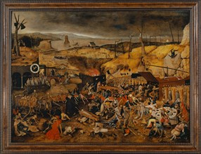 Triumph of Death, 1608 (?), Oil on oak, 123.3 x 166.5 cm, Dated on the black flag: 1608 [?], Pieter