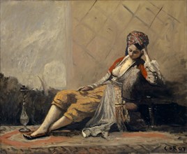 Odalisque, 1871/1873, oil on canvas, 50.7 x 61.2 cm, signed lower right: COROT, Jean-Baptiste