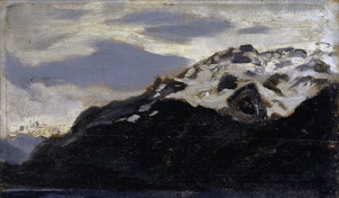 On Brienzersee near Ringgenberg, 1887, oil on lime wood, ca. 13 x 22 cm, not marked, Ernst