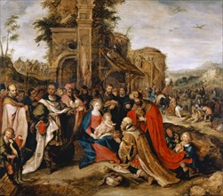 The Adoration of the Magi, 1632, oil on oak wood, about 103 x 117 cm, signed and dated on the front