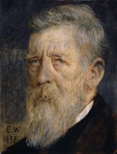 Portrait Arnold Böcklin, 1897, tempera on mahogany wood, 34 x 25 cm, monogrammed and dated lower