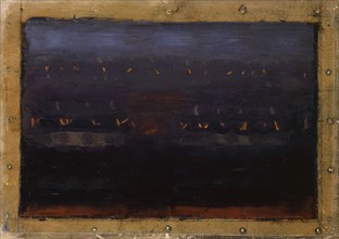 Preparation., Complete Composition IV, c. 1928/1930, oil on paper, mounted on cardboard, 28.4 x 40