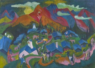 Stafelalp, Return of Animals, 1919, oil on canvas, 120.5 x 168 cm, signed verso: E L Kirchner,