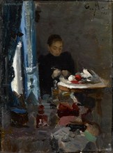 The artist's mother, 1890, oil on canvas, mounted on cardboard, 24 x 18 cm, signed and dated o. R