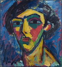 Juniors Head, 1911, oil on board, 53.5 x 49.5 cm, signed and dated, l .: A. Jawlensky, inscribed,