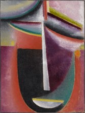 Abstract Head: Mystery, 1925, oil on linen textured cardboard, 42.5 x 32.5 cm, signed and dated., l