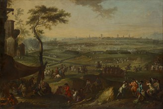 Siege of a City (Bruges?), Oil on canvas, 63.5 x 94.5 cm, not marked, Karel Breydel, (?), Antwerpen