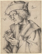 Portrait of a man with pocket sundial, around 1505/08, pen in black, sheet: 19.2 x 14.8 cm, O. l.,