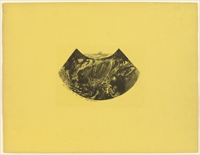 Les drames de la mer (Une descente dans le Maelstrom), 1889, zincography in black on yellow vellum,