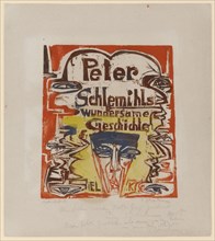 Title page of the woodcut sequence to Adelbert von Chamisso's story Peter Schlemihl's miraculous