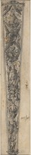 Design for a Dagger Sheath with Putti, c. 1517/18, feather in black, laid down on paper, sheet: 26