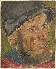 Portrait of a peasant man, c. 1525, watercolor, occasionally heightened in white, beard quill,