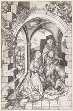 The Great Nativity, copperplate, sheet: 26 x 16.9 cm, signed monogram: M S, Martin Schongauer,