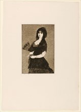 Fleur exotique (La Femme à la mantille), 1868, Etching and aquatint, 3rd condition (from 3), sheet: