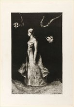 Obsession, 1894, chalk lithograph, edition: 25, page: 46 x 31.7 cm |, Image: 36.2 x 22.8 cm, Signed