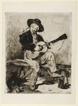 Le Chanteur espagnol, 1861, etching, 5th condition (from 5), sheet: 37.3 x 27.2 cm |, Plate: 29.8 x