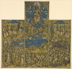 The Last Judgment, c. 1500, pen in black, gray washed, with yellow, blue and brown red watercolors,