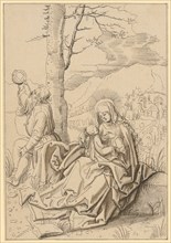 The calm on the flight to Egypt, pen in brown, brown and gray washed, sheet: 19.3 x 13.3 cm, not