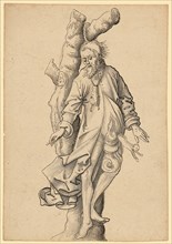 Judas, hanging from a tree, feather in black, gray wash, sheet: 15.6 x 10.9 cm, unsigned, Jörg