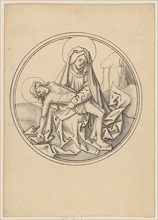 Mary with the body of Christ in the lap (pietà), pen in black, gray wash, sheet: 15.3 x 10.9 cm |,