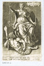 Personification of Reason (Ratio), 1579, copperplate engraving on paper, folia: appr. 14 x 9 cm, O.