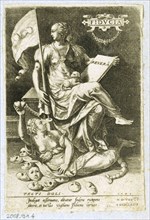 Personification of Faithfulness (Fiducia), 1579, copperplate engraving on paper, folio: ca. 14 x 9