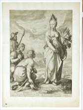 Cult of Ceres, 1596 (imprint before 1656), copperplate, plate: 45 x 32.7 cm |, Leaf: 45 x 32.7 cm,