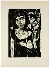 Portrait Anna III - Young Woman, 1924 (printing before 1929), woodcut on paper, single condition,