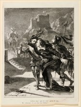 Hamlet veut suivre l'ombre de son père (William Shakespeare, Hamlet, Actes I, Scène IV), 1835,
