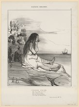L'Abandon d'Ariane, 1842, chalk lithograph, 3rd condition (from 4), sheet: 33.5 x 24.7 cm |, Image: