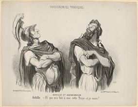 Achille et Agamemnon, 1851, chalk lithograph, 2nd condition (from 2), sheet: 26.9 x 34.6 cm |, 20.5