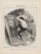 Ingrate patrie, tu n'auras pas mon oeuvre! ..., 1840, chalk lithograph, 5th condition (from 5),