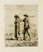 Le Départ pour le travail, c. 1863, Etching, IV, VII (?), Folio: 45.1 x 36.3 cm |, Plate: 38.9 x 31