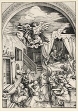 The Birth of Mary, c. 1503, woodcut, in front of the text b, page: 29.8 x 20.9 cm, U. M.