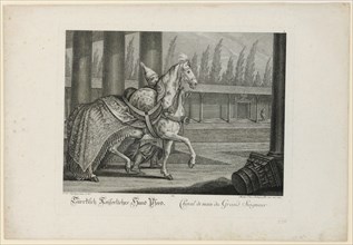 Türckisch Keyserliches Hand Horse, 1741, copperplate, sheet: 35.5 x 51.4 cm |, Plate: 28.5 x 38.4