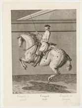 Crouppade left, 1734, etching, sheet: 59.6 x 43.6 cm |, Plate: 54.2 x 39 cm, U.l., below the